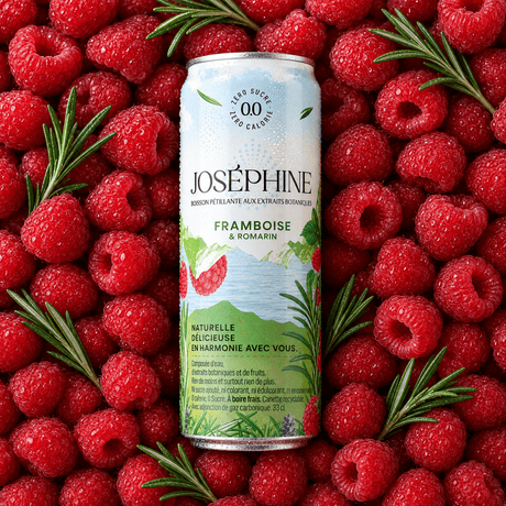 Eau Pétillante Framboise & Romarin | Merci Walter
