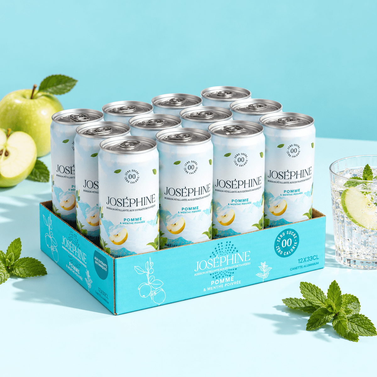 Eau Pétillante Pomme & Menthe Poivrée | Merci Walter
