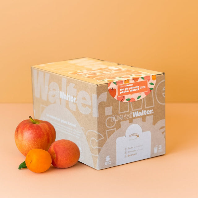 Jus de Pomme Pêche et Abricot BIO | Merci Walter
